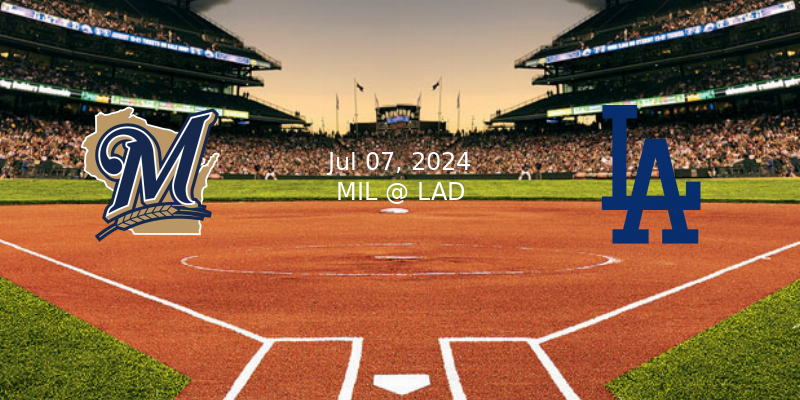 Get Insights On The Score Prediction For Brewers Vs Dodgers Match 07 20240707 Lad Mil 