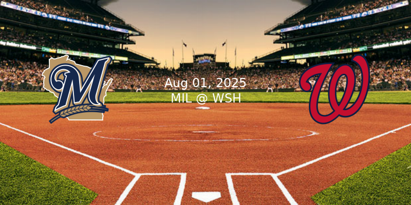 How To Watch Brewers Vs Nationals Friday August 01 2025 WriteNow 20250801 Mil Wsh 